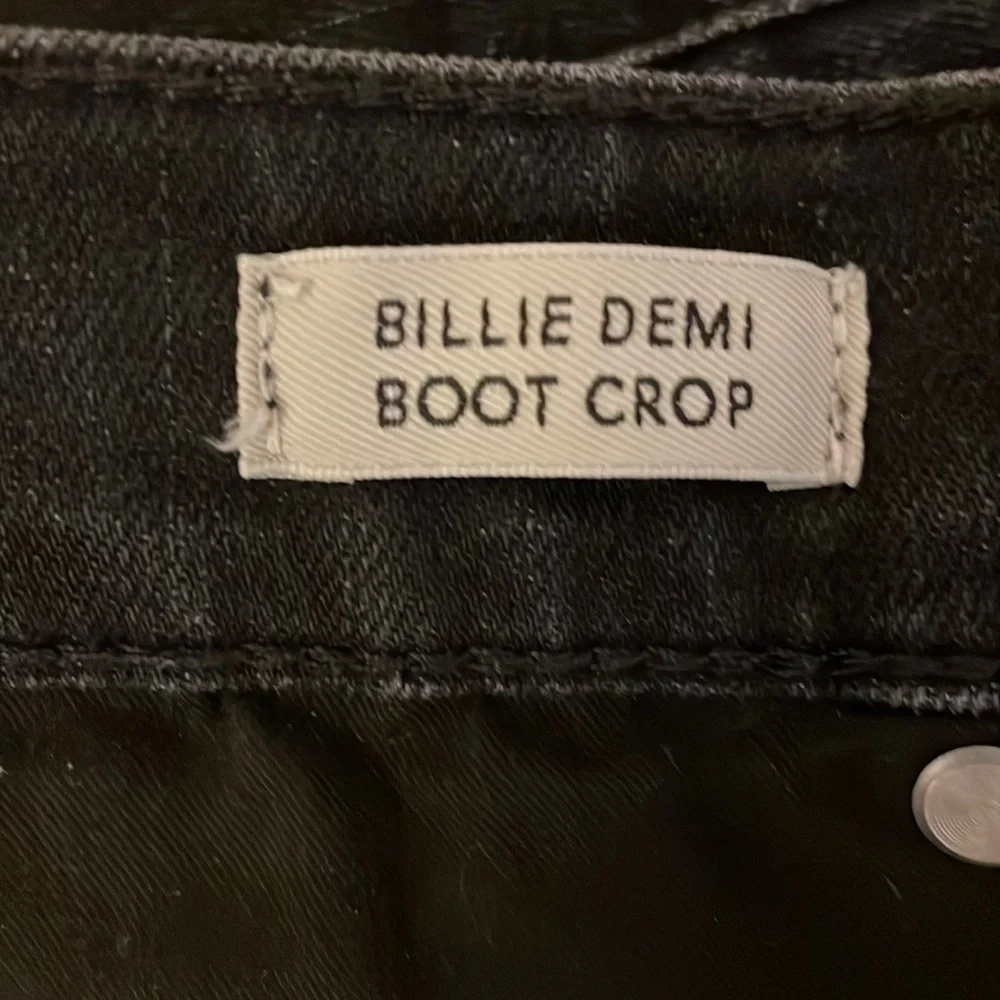 J. Crew Black Ankle Frayed Hem Button-Fly Jeans Billie Kick Jeans